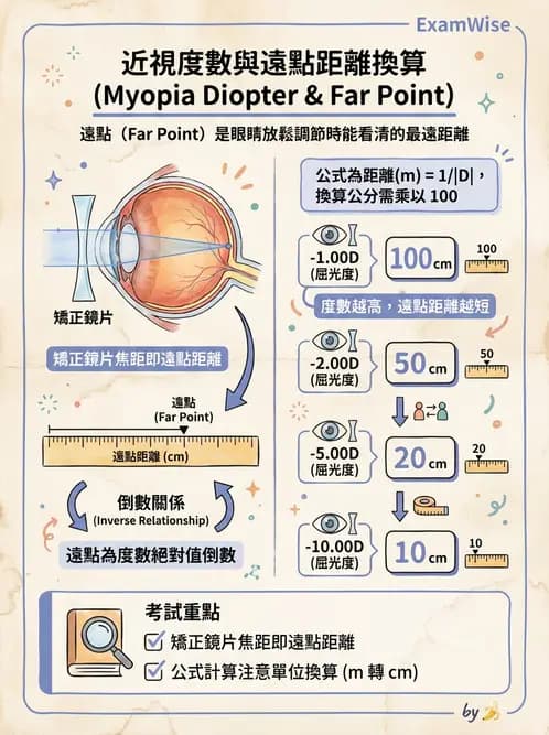 驗光生 - 屈光處方計算、轉換與矯正鏡片光學 - AI 圖文解析預覽