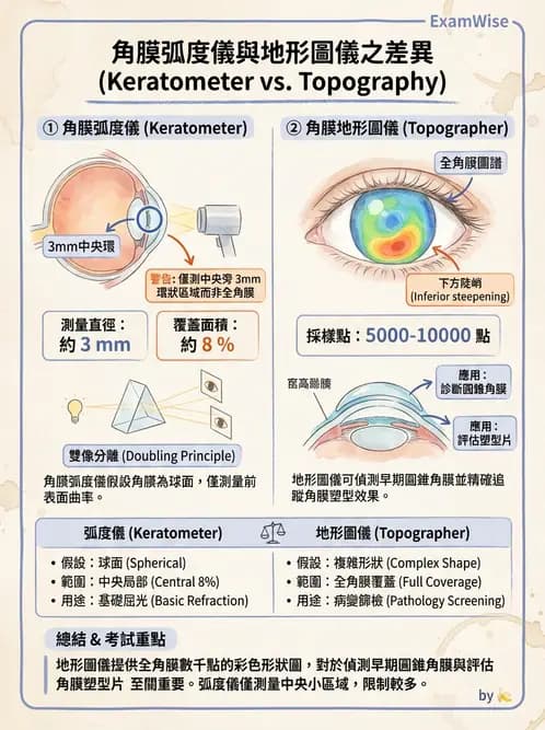 驗光生 - 角膜弧度與地形圖檢查 - AI 圖文解析預覽