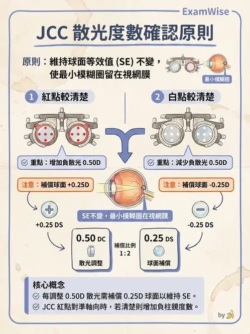 驗光生 - 傑克森交叉圓柱鏡與裂孔板操作 - AI 圖文解析預覽