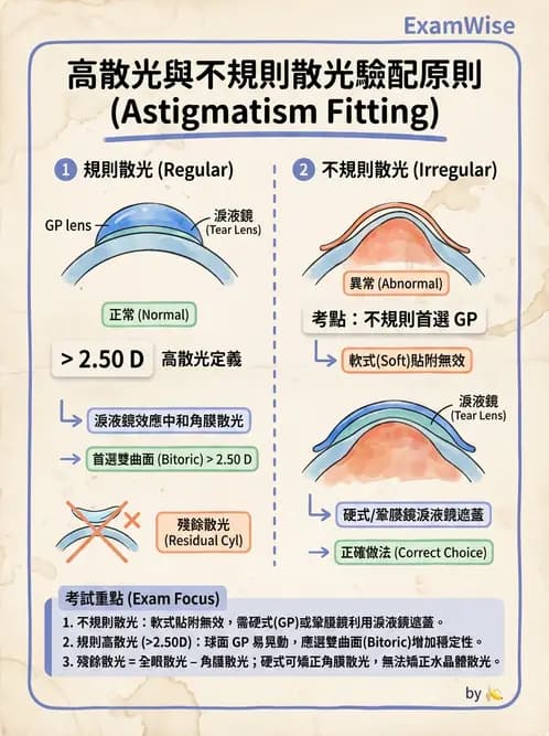 驗光生 - 軟式鏡片設計原理與散光鏡片驗配 - AI 圖文解析預覽