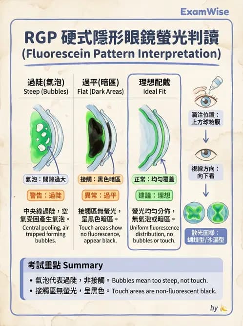 驗光生 - 硬式隱形眼鏡螢光染色評估與特殊臨床適應症 - AI 圖文解析預覽