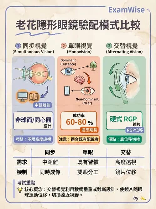 驗光生 - 老花隱形眼鏡設計選擇與適合對象評估 - AI 圖文解析預覽