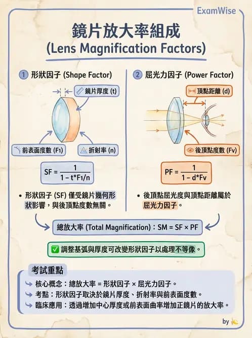 驗光生 - 眼鏡放大率與鏡片光學計算 - AI 圖文解析預覽