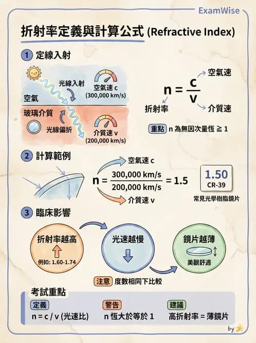 驗光生 - 光的折射定律、全反射與散射現象 - AI 圖文解析預覽