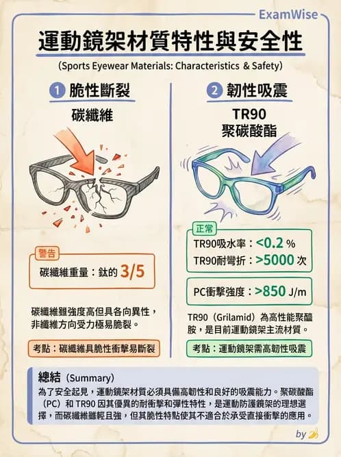 驗光生 - 鏡架材料、規格測量與特殊用途眼鏡 - AI 圖文解析預覽