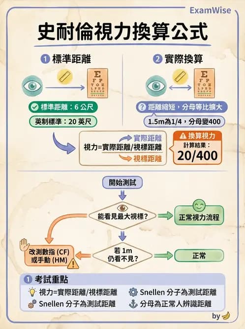 驗光生 - 視力表原理、記錄與對比敏感度 - AI 圖文解析預覽