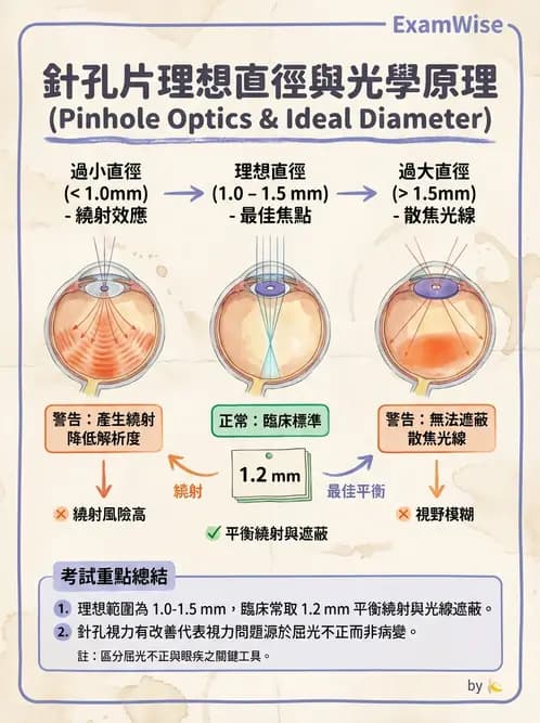 驗光生 - 針孔視力、色覺與視野篩檢 - AI 圖文解析預覽