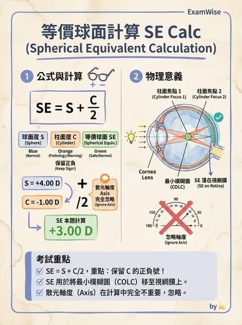 驗光生 - 屈光處方計算、轉換與矯正鏡片光學 - AI 圖文解析預覽