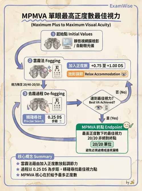 驗光生 - 球面度數確認與紅綠測試 - AI 圖文解析預覽