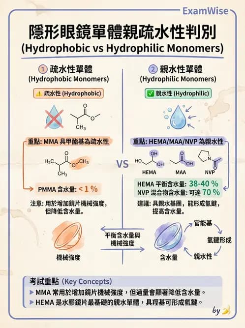 驗光生 - 軟式鏡片FDA分類、離子性與沉積物特性 - AI 圖文解析預覽