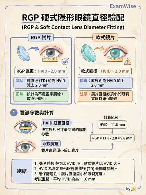 驗光生 - 硬式隱形眼鏡驗配原則與臨床決策 - AI 圖文解析預覽