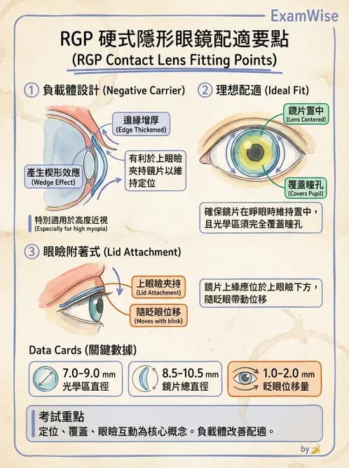 驗光生 - 硬式隱形眼鏡驗配原則與臨床決策 - AI 圖文解析預覽