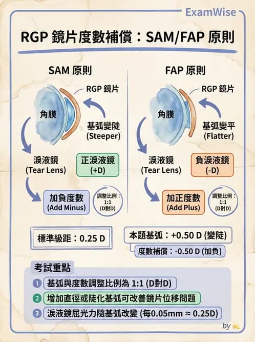 驗光生 - 隱形眼鏡度數計算(硬式RGP淚鏡補償與戴鏡驗光) - AI 圖文解析預覽