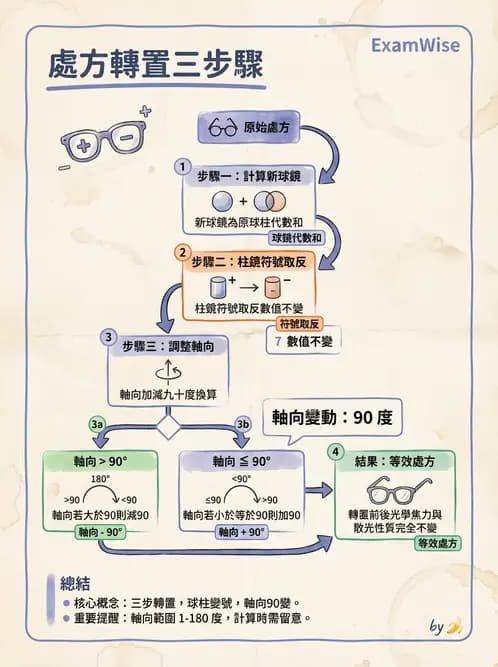 驗光生 - 光學十字讀寫與處方等效轉換 - AI 圖文解析預覽