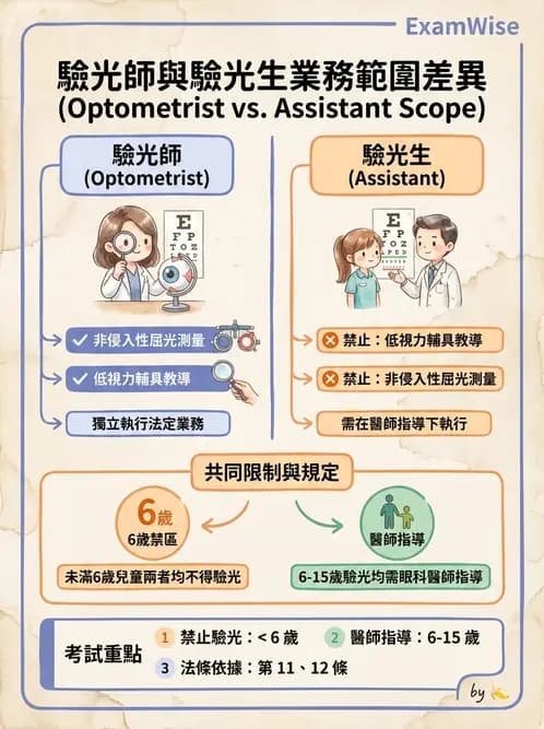 驗光生 - 驗光人員業務範圍與未成年人驗光規定 - AI 圖文解析預覽