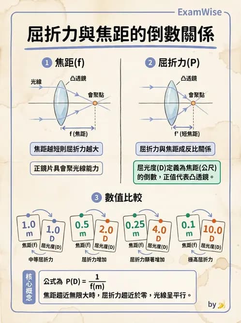 驗光生 - 近視與遠視的分類、成因及眼球光學基礎 - AI 圖文解析預覽