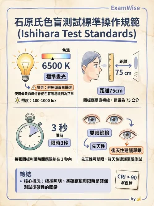 驗光生 - 針孔視力、色覺與視野篩檢 - AI 圖文解析預覽