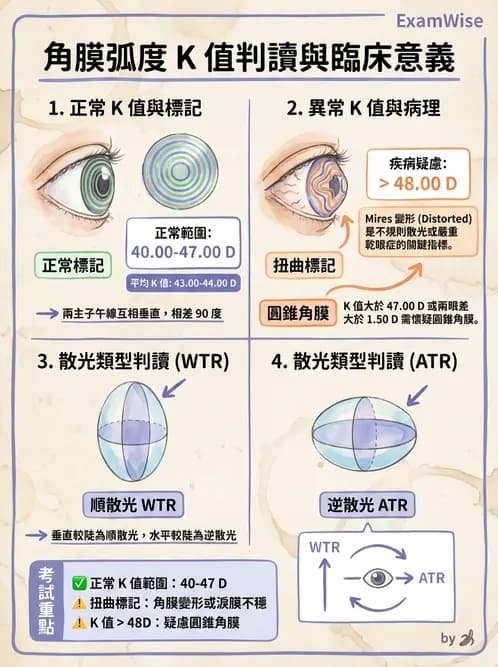 驗光生 - 角膜弧度與地形圖檢查 - AI 圖文解析預覽