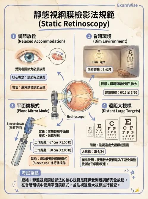 驗光生 - 視網膜檢影鏡操作原理、判讀與特殊檢查 - AI 圖文解析預覽