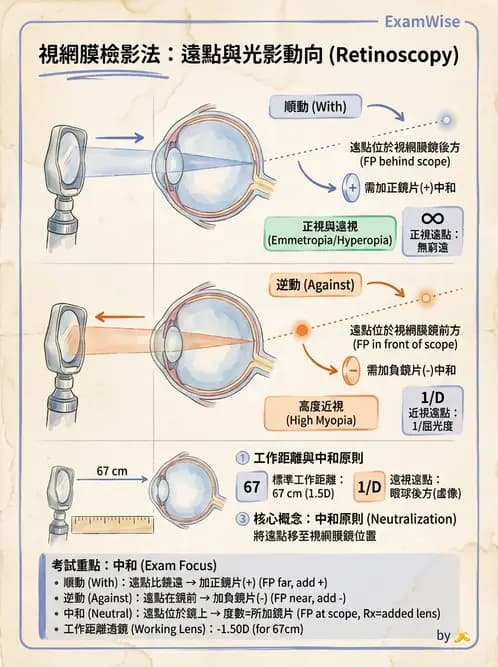 驗光生 - 視網膜檢影鏡操作原理、判讀與特殊檢查 - AI 圖文解析預覽