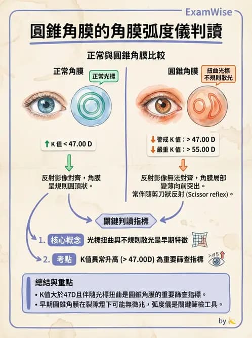 驗光生 - 角膜弧度與地形圖檢查 - AI 圖文解析預覽