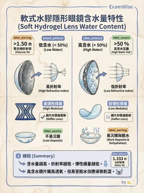 驗光生 - 鏡片材質特性與透氧性 - AI 圖文解析預覽