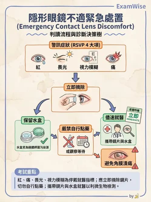 驗光生 - 隱形眼鏡護理操作與患者衛教 - AI 圖文解析預覽