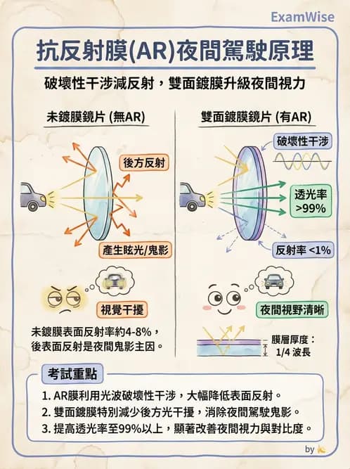 驗光生 - 鏡片鍍膜與光學處理 - AI 圖文解析預覽