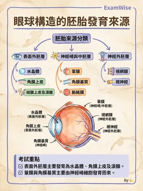 驗光生 - 眼球胚胎發育 - AI 圖文解析預覽