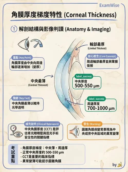 驗光生 - 角膜與鞏膜 - AI 圖文解析預覽