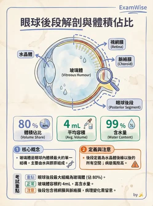 驗光生 - 眼部血液供應、脈絡膜與玻璃體 - AI 圖文解析預覽