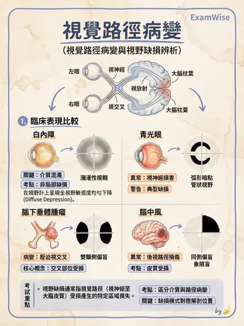 驗光生 - 視覺功能、視野與電生理檢查 - AI 圖文解析預覽