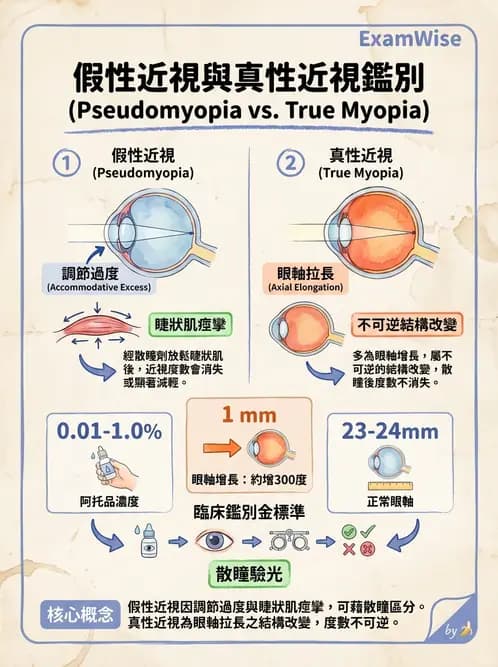 驗光生 - 近視與遠視的分類、成因及眼球光學基礎 - AI 圖文解析預覽