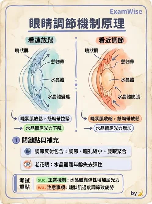 驗光生 - 調節機制與幅度量測原理 - AI 圖文解析預覽