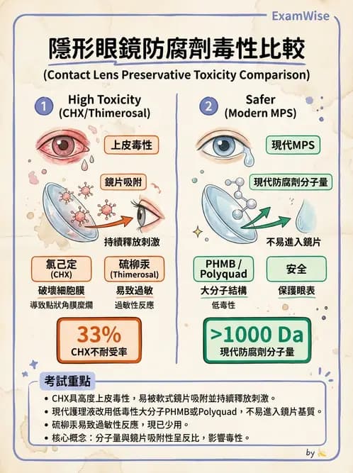 驗光生 - 隱形眼鏡護理液成分與防腐劑 - AI 圖文解析預覽