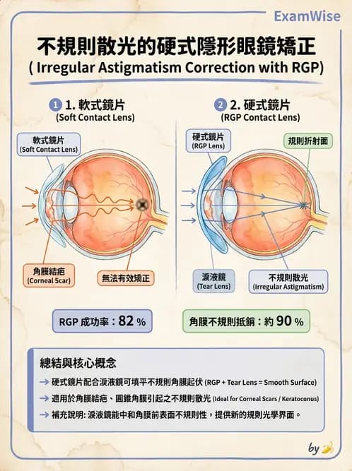 驗光生 - 硬式隱形眼鏡螢光染色評估與特殊臨床適應症 - AI 圖文解析預覽