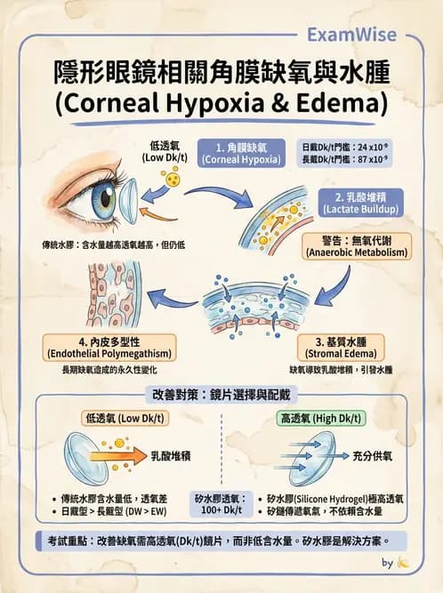 驗光生 - 角膜缺氧與結構性變化 - AI 圖文解析預覽