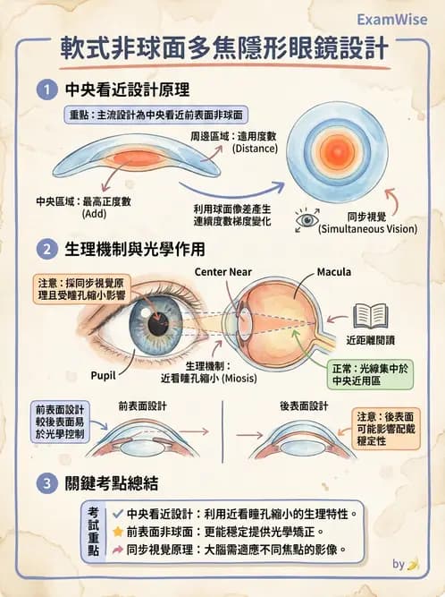 驗光生 - 老花隱形眼鏡光學設計原理 - AI 圖文解析預覽