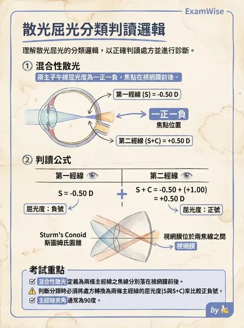 驗光生 - 散光分類與類型判斷 - AI 圖文解析預覽
