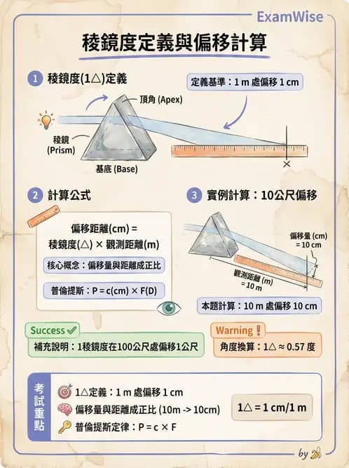 驗光生 - 稜鏡基本原理與光學 - AI 圖文解析預覽