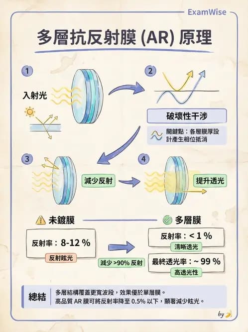驗光生 - 鏡片鍍膜與光學處理 - AI 圖文解析預覽
