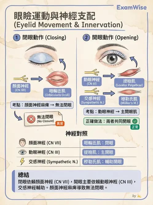 驗光生 - 眼外肌解剖與運動神經支配 - AI 圖文解析預覽