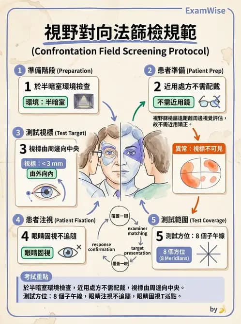 驗光生 - 針孔視力、色覺與視野篩檢 - AI 圖文解析預覽
