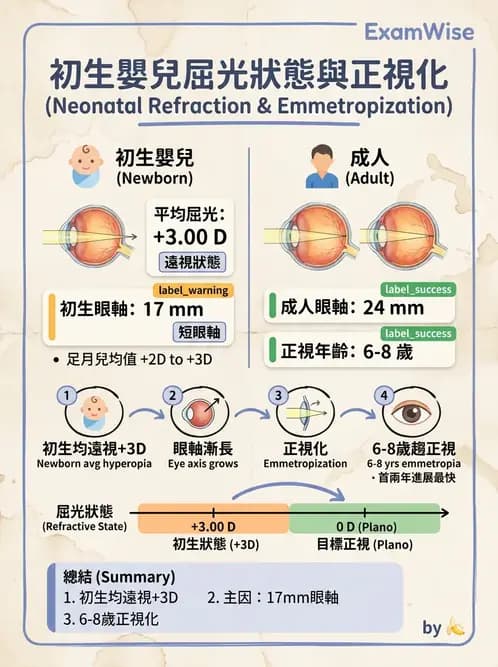 驗光生 - 近視與遠視的分類、成因及眼球光學基礎 - AI 圖文解析預覽