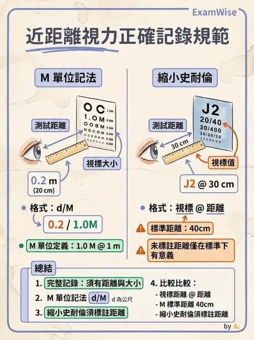 驗光生 - 視力表原理、記錄與對比敏感度 - AI 圖文解析預覽