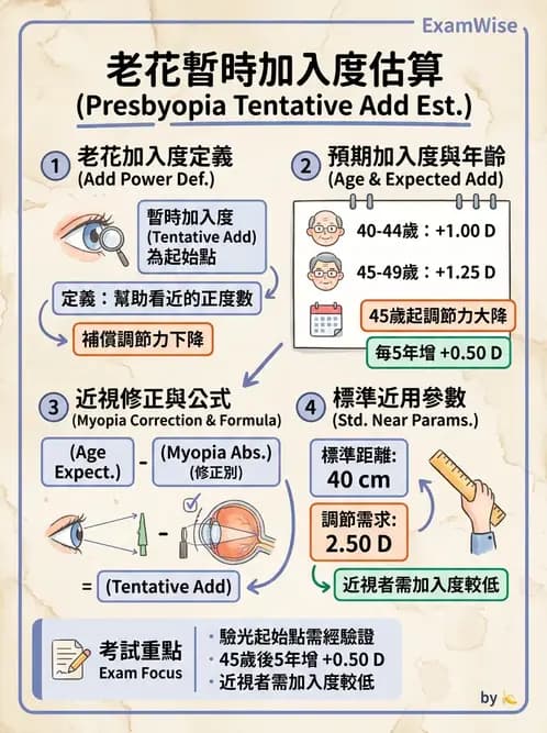 驗光生 - 近用加入度評估與處方計算 - AI 圖文解析預覽