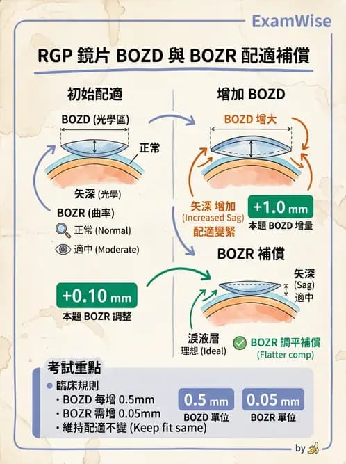 驗光生 - 硬式隱形眼鏡鏡片設計參數 - AI 圖文解析預覽