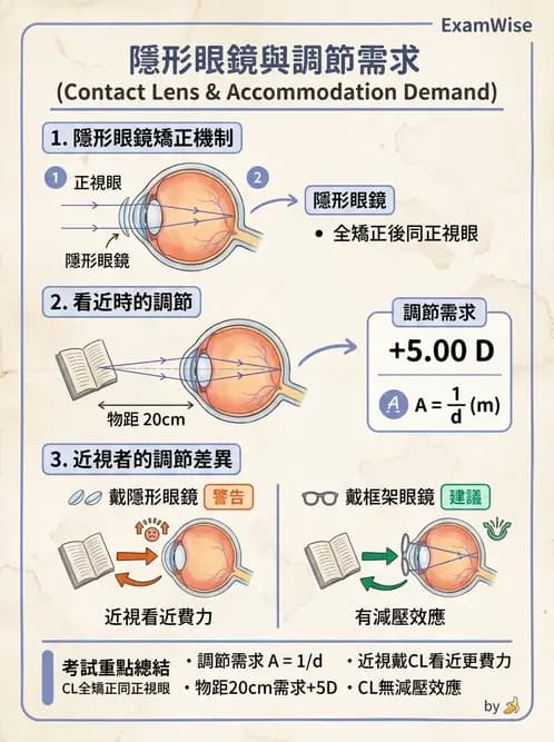 驗光生 - 調節、老花眼與臨床眼光學應用 - AI 圖文解析預覽