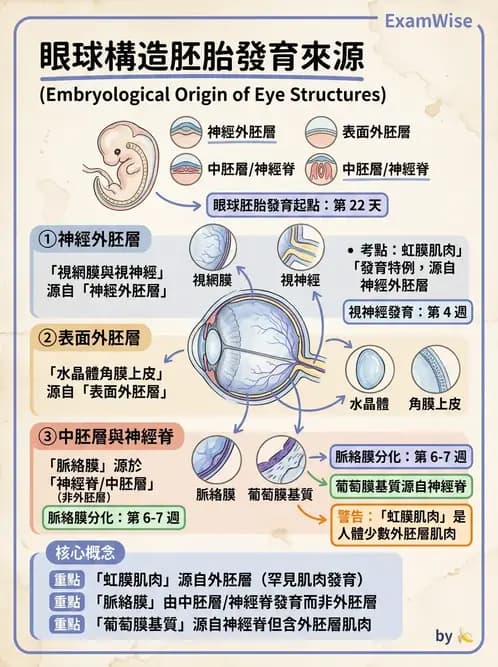 驗光生 - 眼球胚胎發育 - AI 圖文解析預覽
