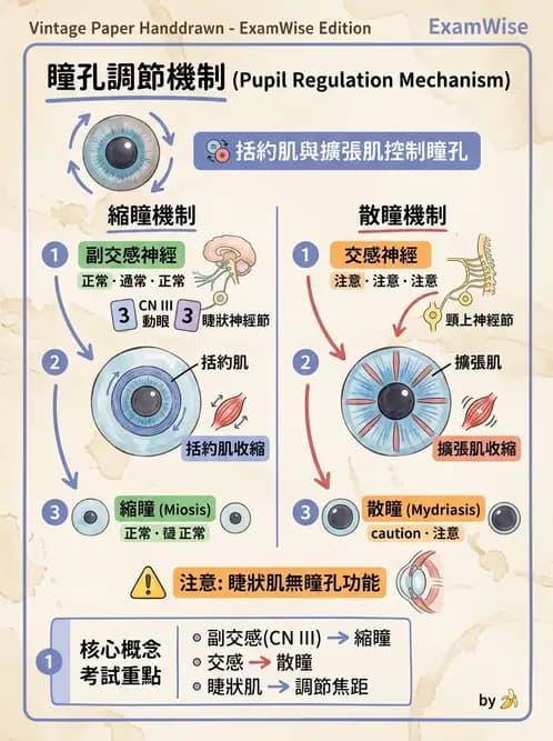 驗光生 - 視覺傳導路徑與瞳孔反射 - AI 圖文解析預覽